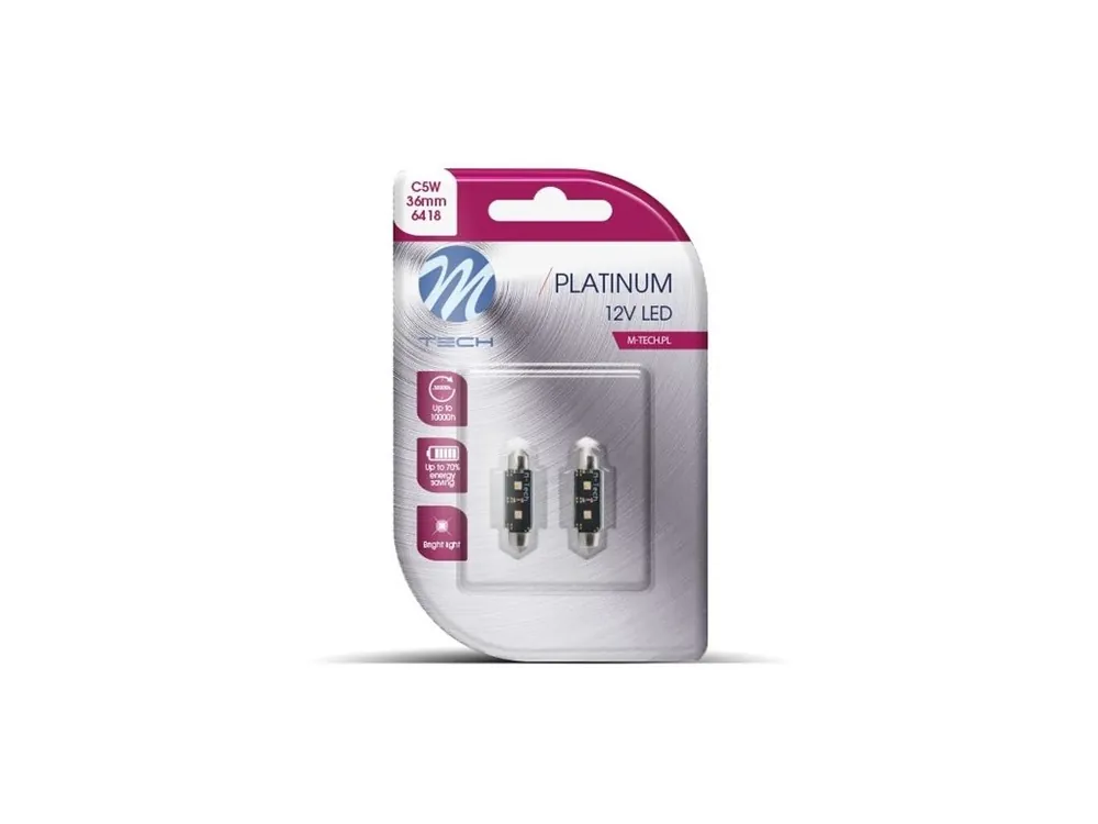 2x Dioda LED LB813W-C5W 36mm 2xHP Bílá 52476 Levný