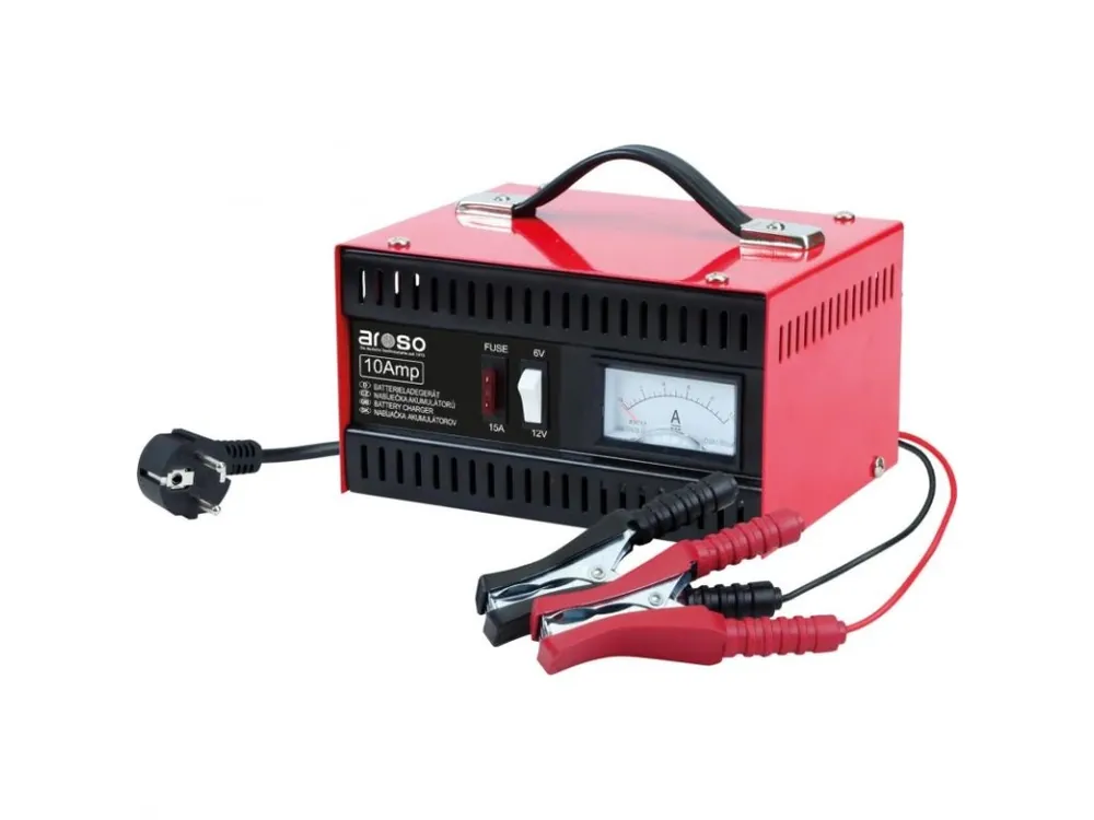 Nabíječka autobaterií Aroso 10A 6V/12V - celokovová profi, 20.277 Hit Sezóny