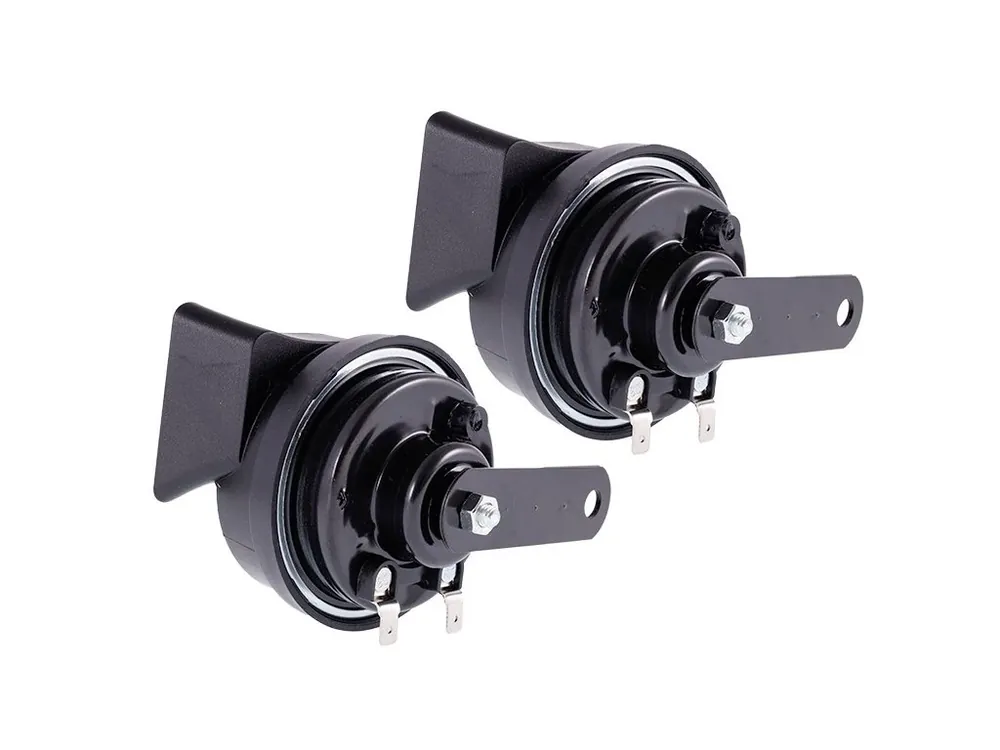 Objednat Nyní Klakson 2-tónový šnek 12V, 118dB, prům. 80mm, boční, homologace E9, 2 ks, 58599