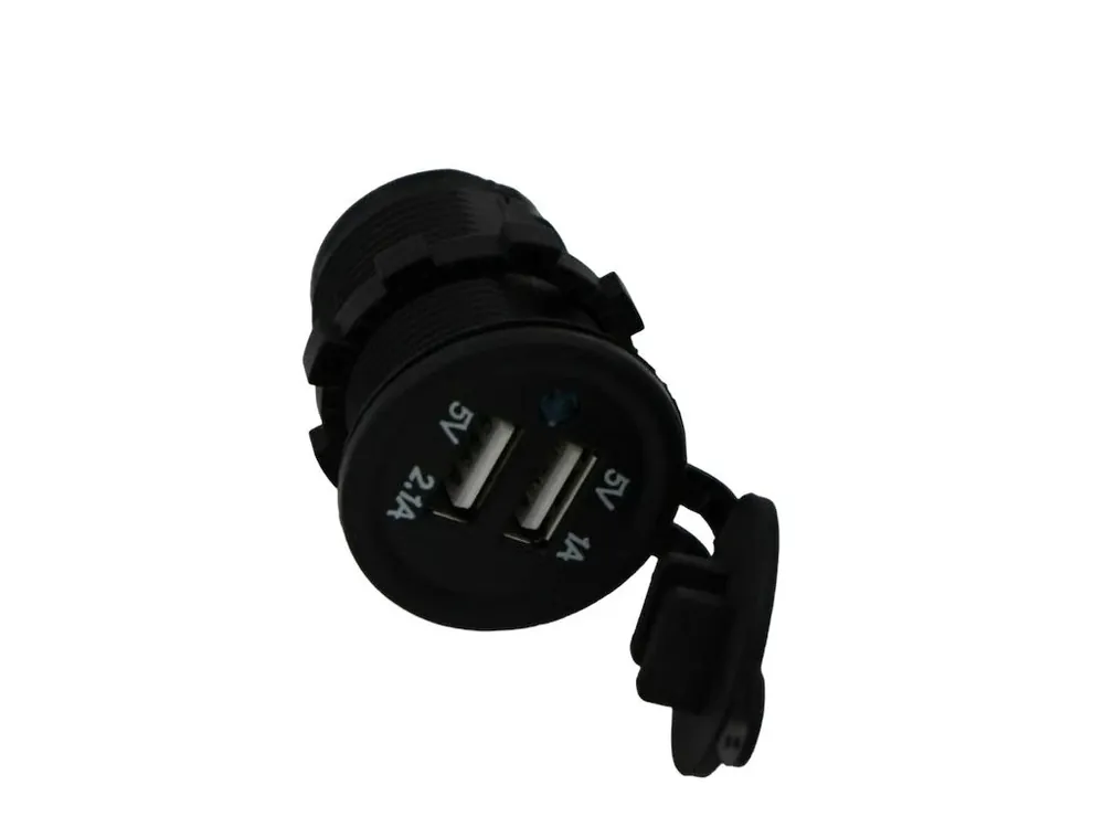 Akční Cena Zásuvka zapalovače vodotěsná s 2x USB (1A, 2,1A), SPL-30