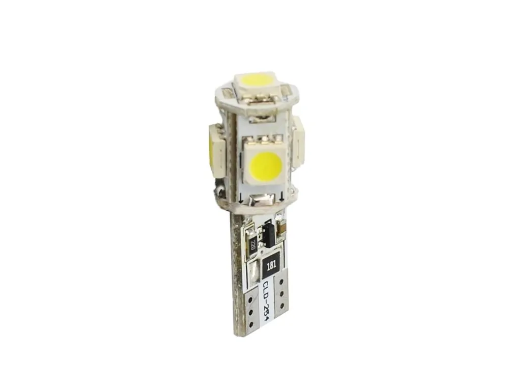 Autentický 2x Dioda LED L321 - W5W 5xSMD5050 CANBUS bílá, L321W, 52081 - balení 10ks