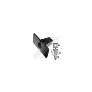 Značkový Montážní kostka A-24; B-12,1; C-4; d-2,3; F-7,2; G-6,5; H-12,8 mm