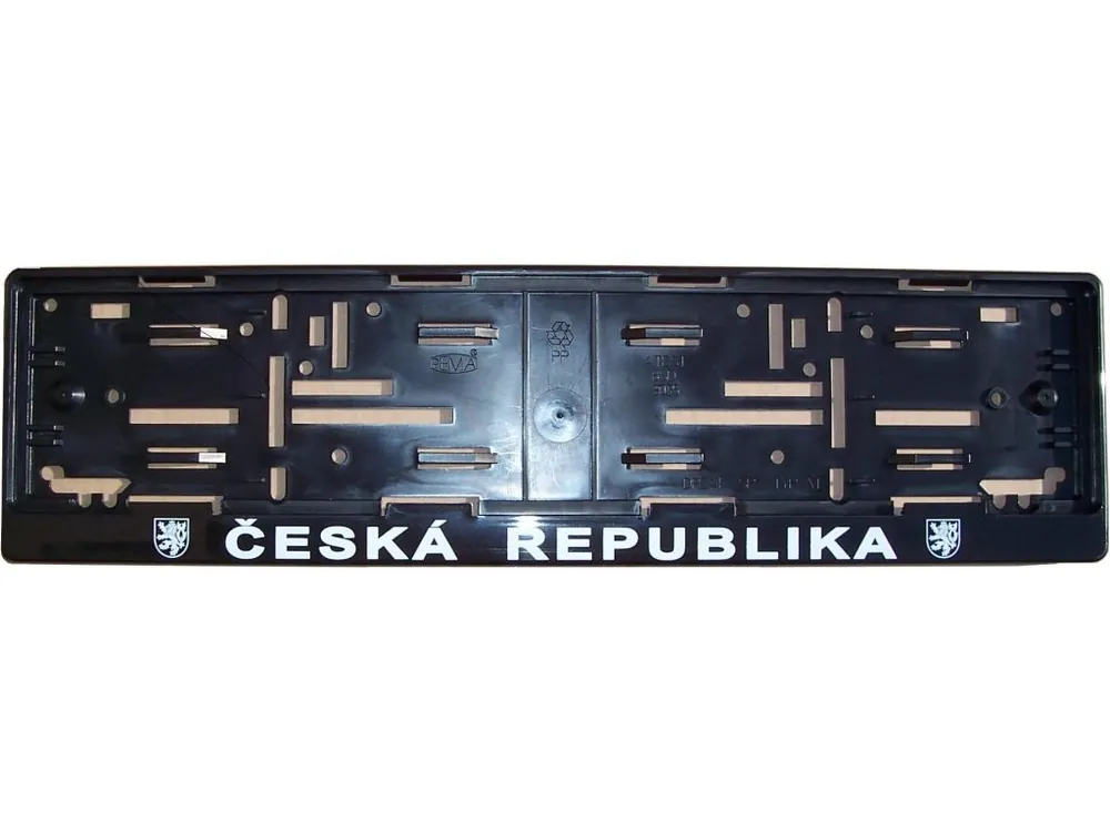 Aktuální Podložka pod SPZ černá ČR nápis