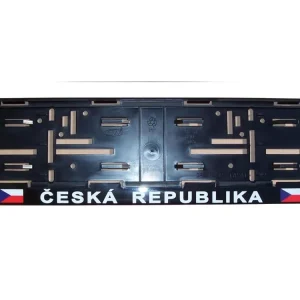 Koupit Online Podložka pod SPZ černá ČR nápis + vlajka