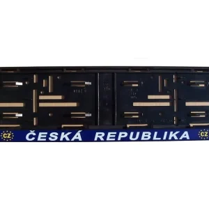 Ihned K Objednání Podložka pod SPZ černá ČR nápis na modrém pruhu
