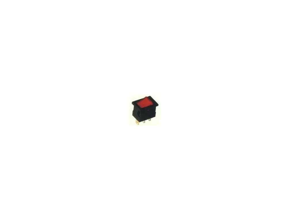 Aktuální Přepínač kolébkový hranatý malý, černý 20x15 mm, 6687