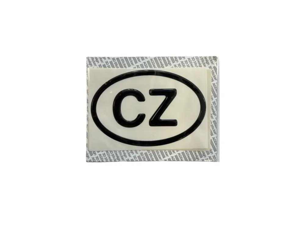 Samolepka CZ poloplast velká - černá, A-CZ-009 Levný