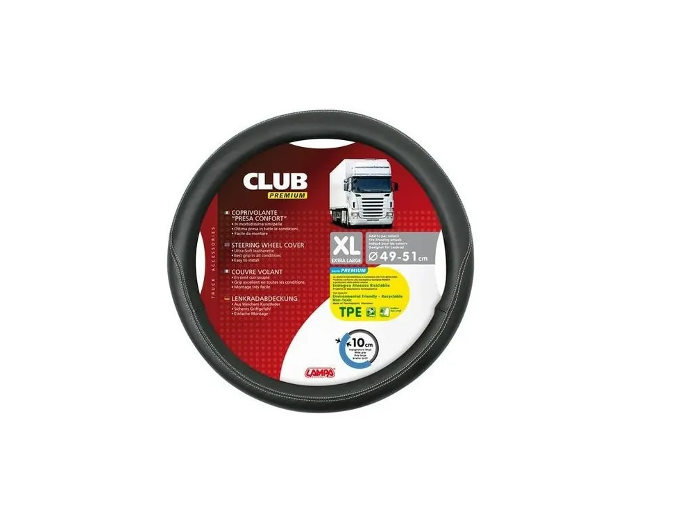 Omezená Nabídka Potah volantu CLUB XL 49-51cm, š.10cm černý, 98848