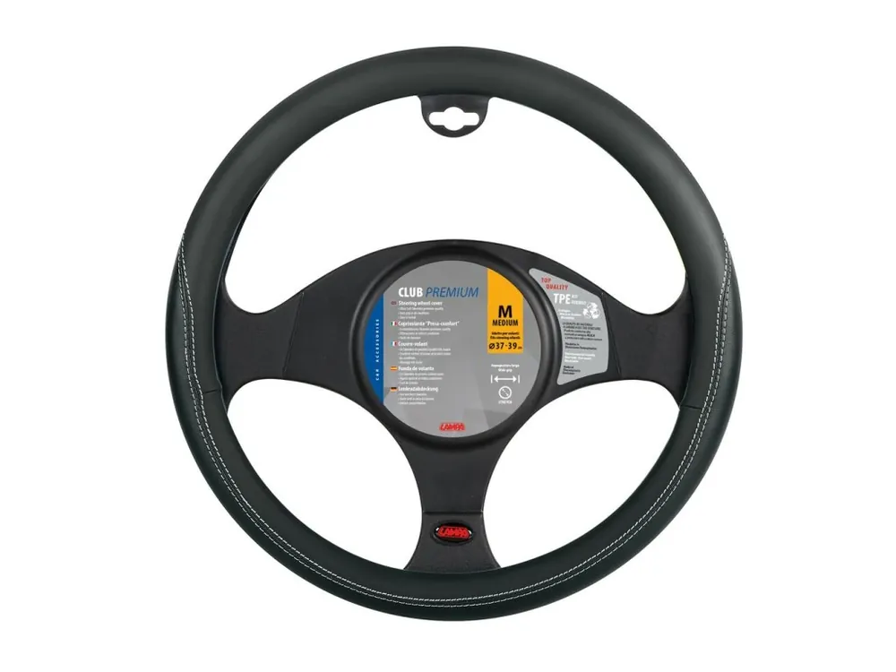 Výhodná Nabídka Potah volantu CLUB černý 37-39cm, 33066