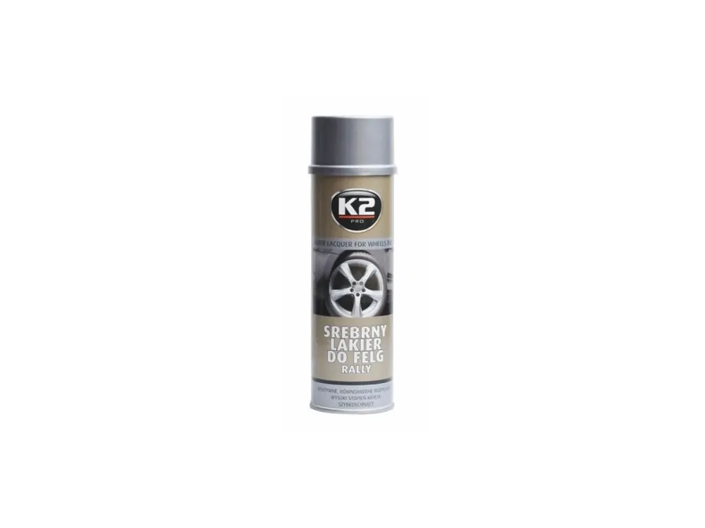 Finální Výprodej K2 SILVER LACQUER FOR WHEELS RALLY 500 ml - stříbrný lak na kola, ochrana proti kor, L332