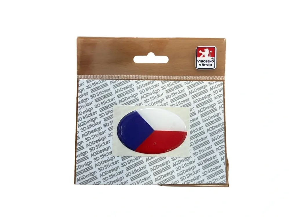 ČR vlajka oval 6 x 4 cm, A-CZ-032 Oblíbený