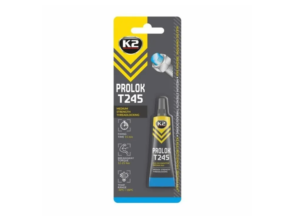 K2 PROLOK T245 - 6 ml - fixátor šroubových spojů střední pevnosti (modrý), B150 Top Prodej