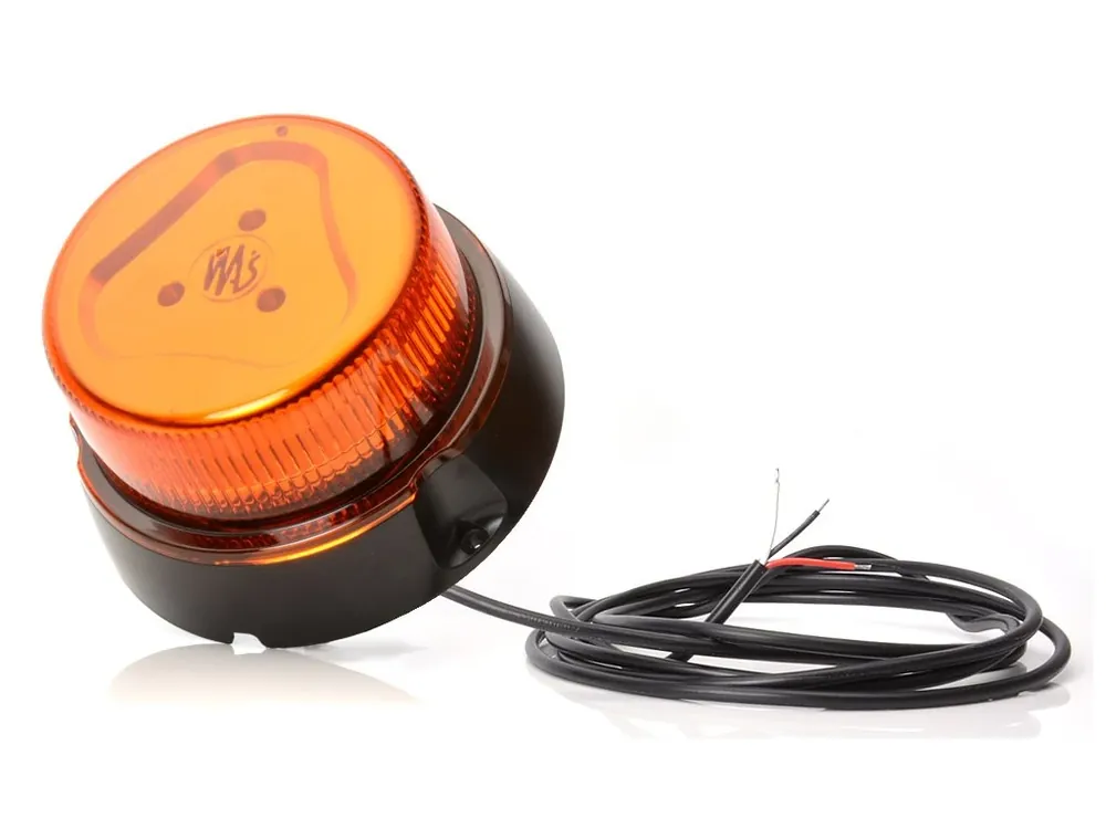 Maják LED oranžový,7 -funkci,12/24V, kabel 3m bez magnetu, W112 Sleva