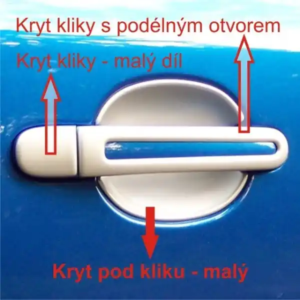 Přímo Od Výrobce Škoda Superb - Kryty pod kliky - malé, ABS stříbrný matný