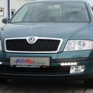 Škoda Octavia II - LED denní světlá světla s krycím rámečkem - ABS černý Top Prodej