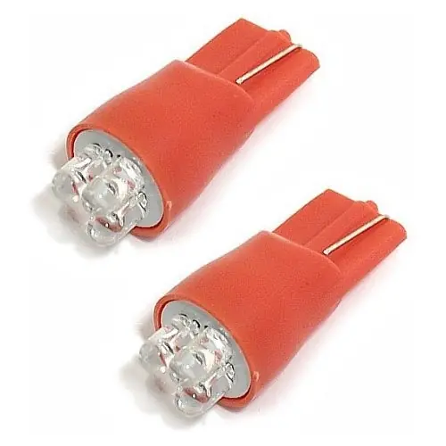 Odeslání Ihned Led žárovka 4LED 12V T10 červená 2ks