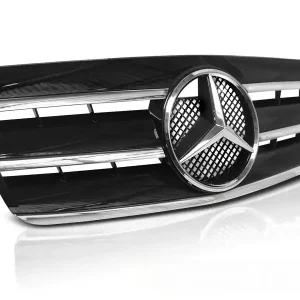 Rychlé Dodání MERCEDES CLK W208 96-02 CL STYLE BLACK CHROME - přední maska