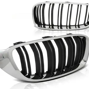 Novinka BMW F32,F33,F36 13- M4 LOOK CHROME BLACK - přední maska