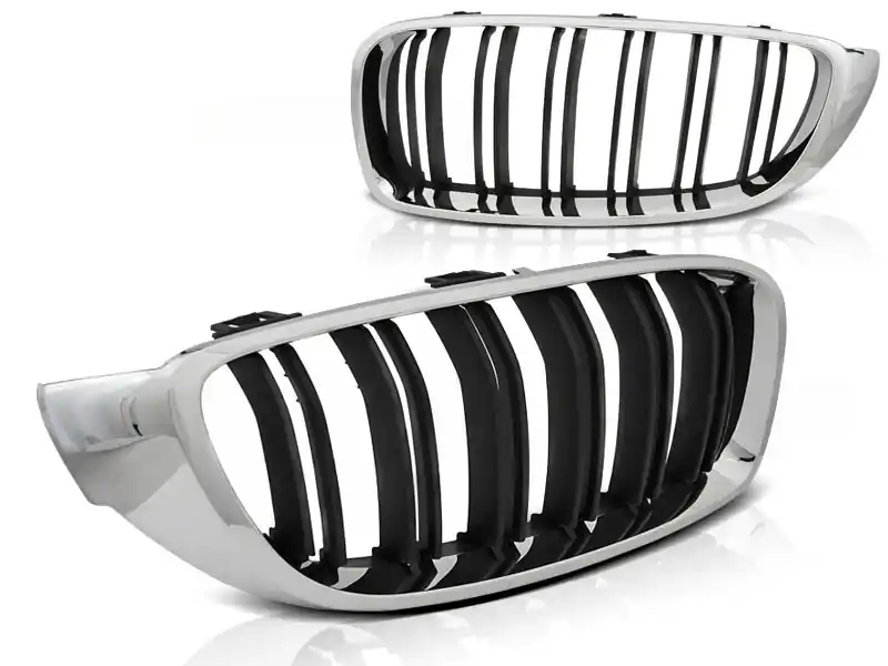 Novinka BMW F32,F33,F36 13- M4 LOOK CHROME BLACK - přední maska