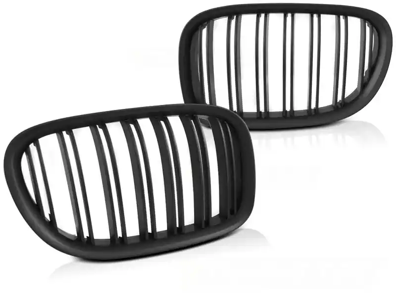 BMW F01 09-07.12 DUBLE BAR MATT BLACK - přední maska Originální