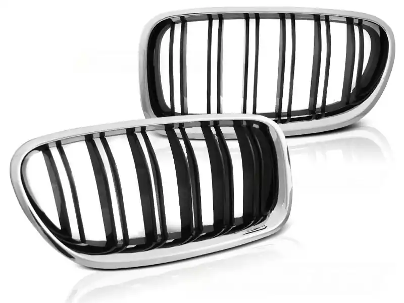 Zlevněný BMW F10 / F11 10-16 M5 LOOK CHROME GLOSY BLACK - přední maska