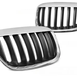 BMW X5 E53 LCI 04-06 BROWS CHROME BLACK - přední maska Bezpečná Platba