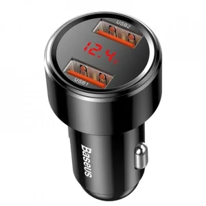 Autonabíječka BASEUS Magic černá, 2xUSB QC 3.0 45W Přímo Od Výrobce