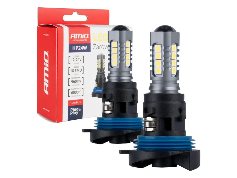 Tovární Cena LED CANBUS 3030 18SMD HP24W White 12V/24V