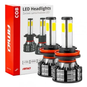 AMiO LED žárovky H8/H9/H11 COB 4Side Akční Cena