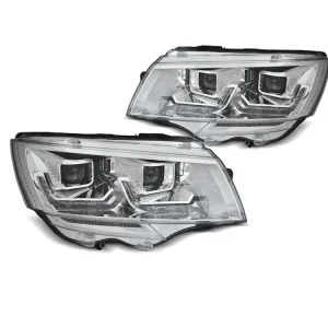 Značkový Přední světla VW T6.1 20- TUBE LIGHT DRL SEQ chrom