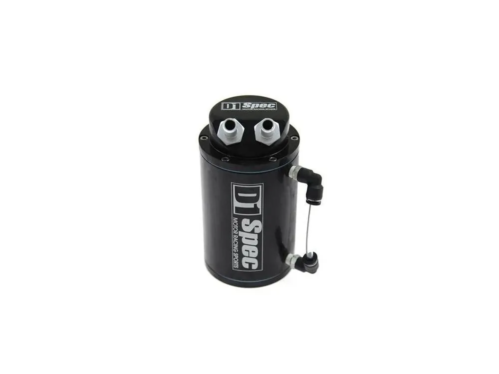 Oil catch tank, zachyt. olejová nádoba 0.7L 15mm D1Spec černá Bezpečná Platba