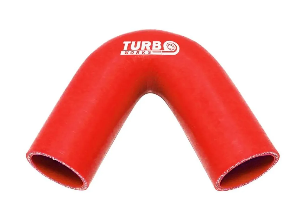 Dokud Zásoby Vydrží Silikonové koleno TurboWorks červená 135° 67mm