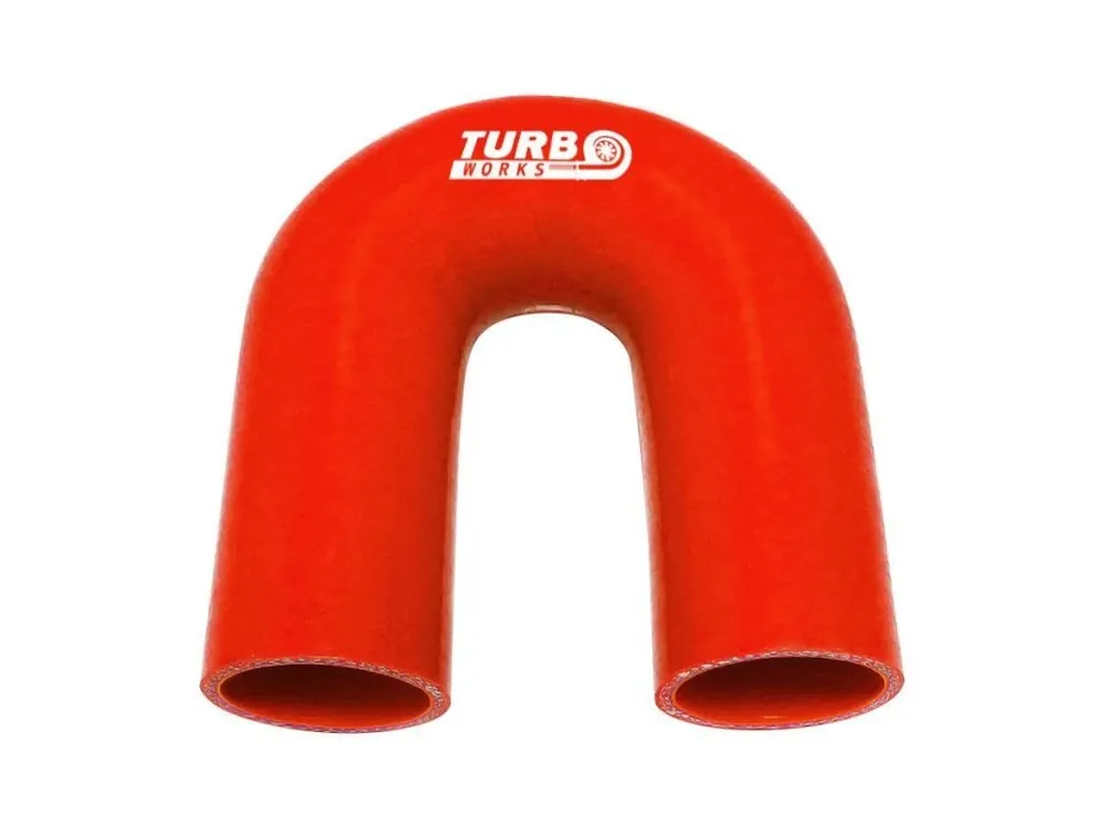 Silikonové koleno TurboWorks červená 180° 51mm Autentický