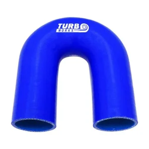 Silikonové koleno TurboWorks modrá 180° 63mm Speciální Cena
