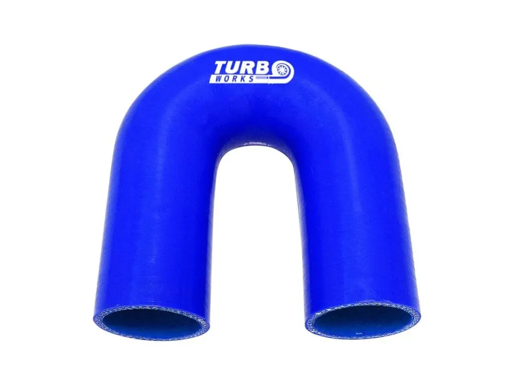 Silikonové koleno TurboWorks modrá 180° 63mm Speciální Cena