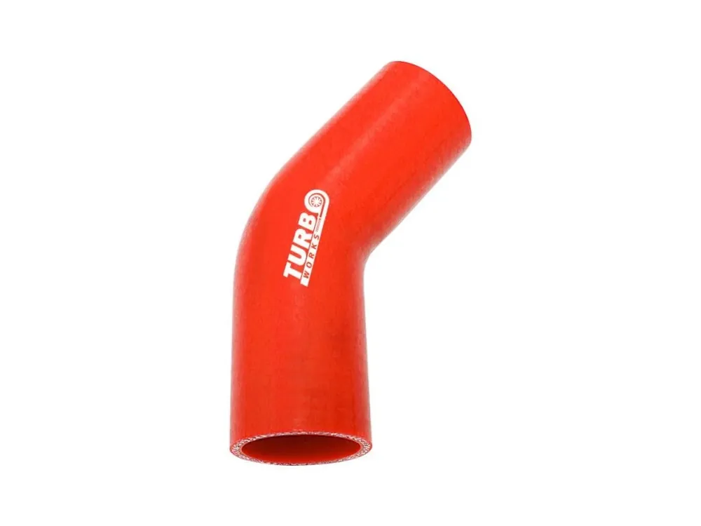Vrácení Zdarma Silikonové koleno TurboWorks červená 45° 45mm