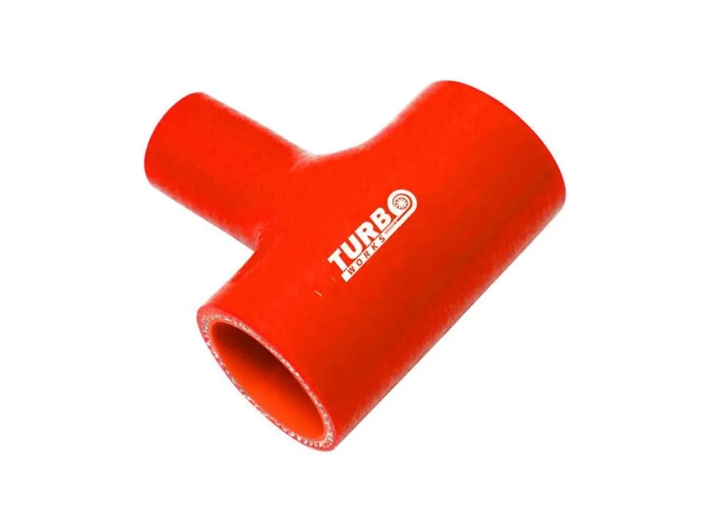 Akce Silikonová T spojka BlowOff TurboWorks červená 70mm / 32mm