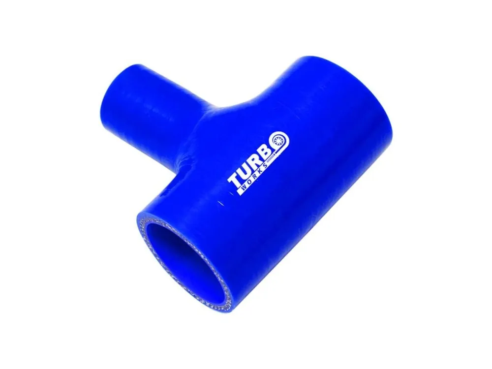 Nakupujte Hned Silikonová T spojka BlowOff TurboWorks modrá 76mm / 25mm