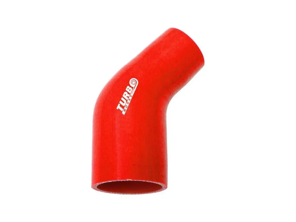 Silikonová redukce TurboWorks červená 45° 51-57mm Sleva