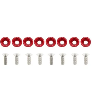 Šroubky a podložky universální 6mm JDM Red Ověřený