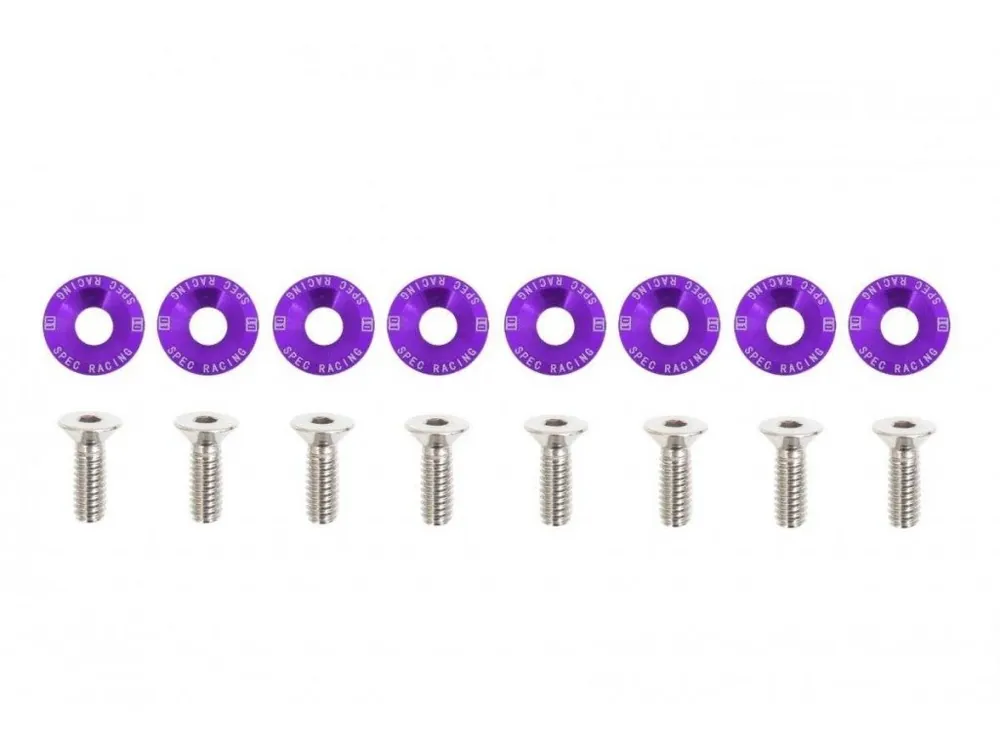 Rychlé Dodání Šroubky a podložky universální 6mm JDM Purple