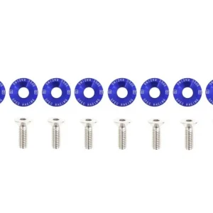 Šroubky a podložky universální JDM 6mm blue Finální Výprodej