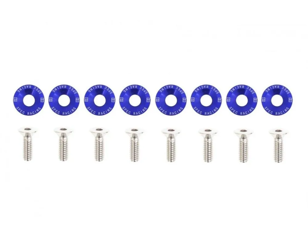 Šroubky a podložky universální JDM 6mm blue Finální Výprodej
