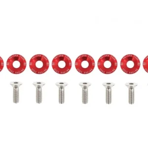 Šroubky a podložky universální JDM 6mm red Expresní Doručení
