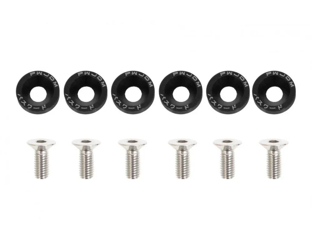 Šroubky a podložky universální JDM 8mm black Novinka