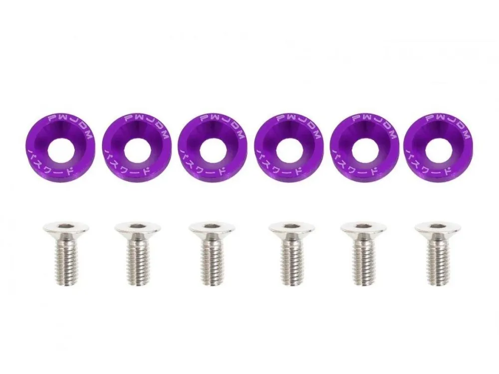 Šroubky a podložky universální JDM 8mm Purple Finální Výprodej