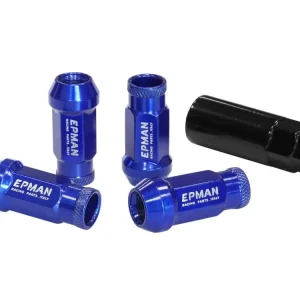 Omezená Nabídka EPMAN JDM kolové matky M12x1,25 kužel, modré - sada