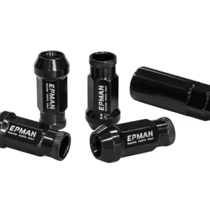 Autentický EPMAN JDM kolové matky M12x1,5 kužel, černé - sada