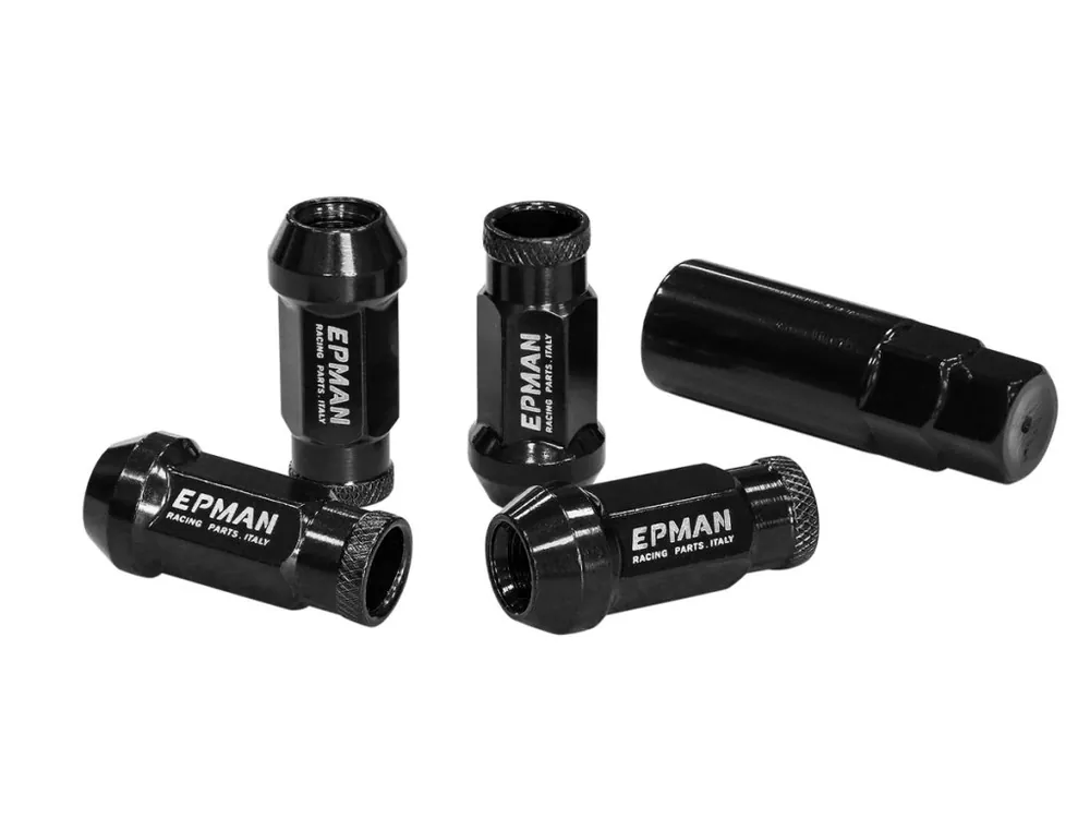 Autentický EPMAN JDM kolové matky M12x1,5 kužel, černé - sada
