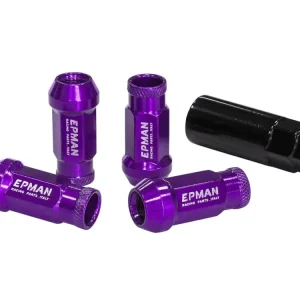 Omezená Nabídka EPMAN JDM kolové matky M12x1,5 kužel, fialové - sada